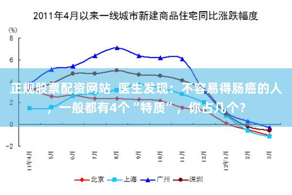 正规股票配资网站  医生发现：不容易得肠癌的人，一般都有4个“特质”，你占几个？