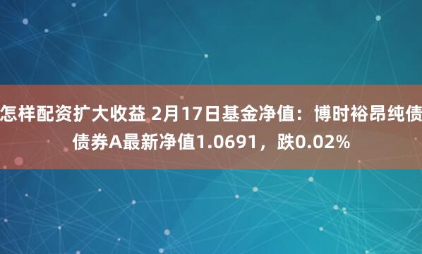 怎样配资扩大收益 2月17日基金净值：博时裕昂纯债债券A最新净值1.0691，跌0.02%